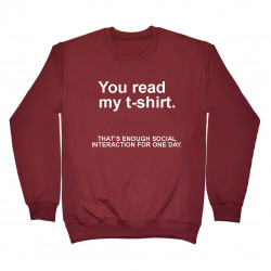 You read my tshirt